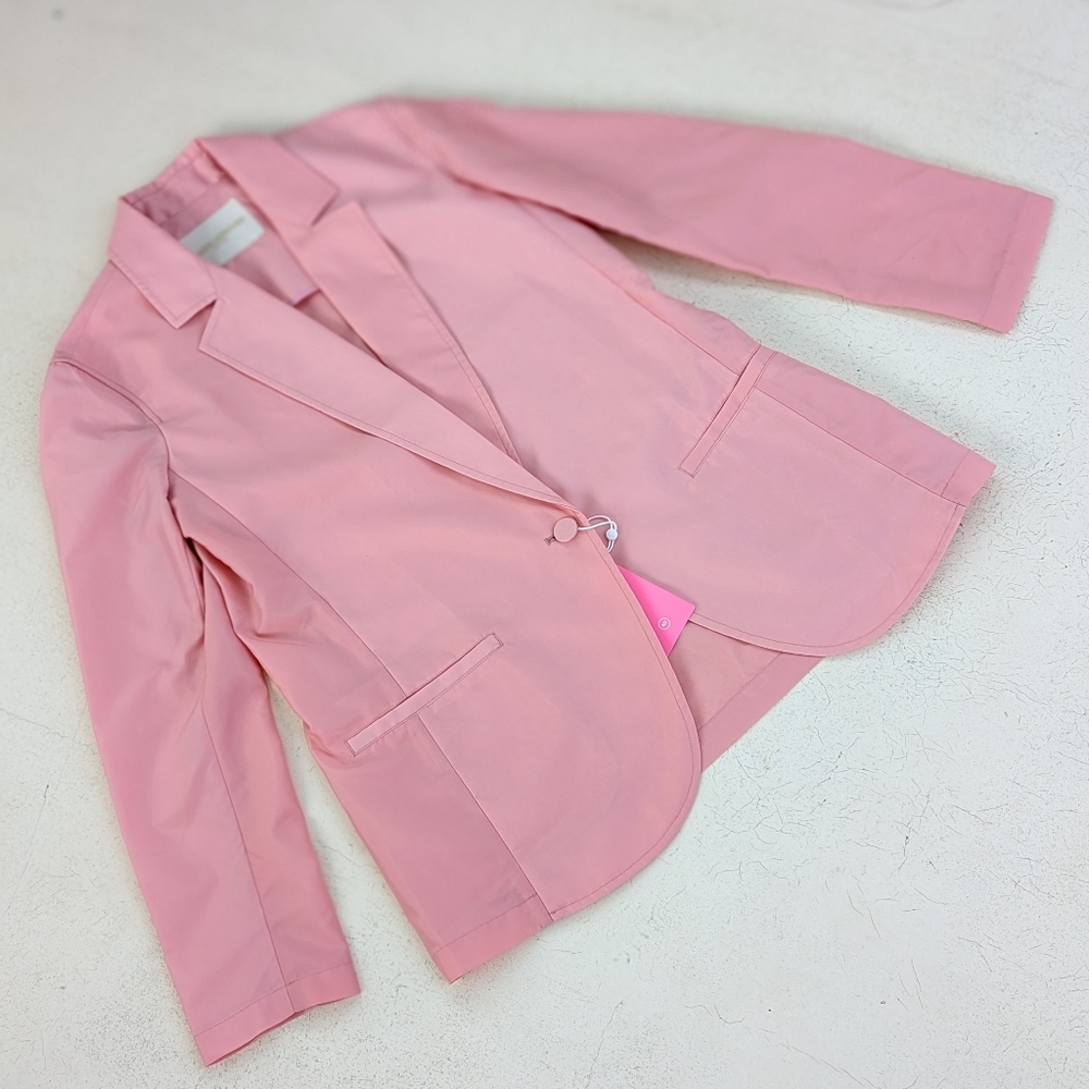 Amanda Uprichard | Grady Pink Blazer Revolve Nylon Small Oversized - Picture 16 of 16